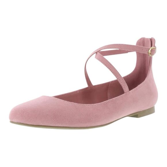 Christian Siriano for Payless Women's Annalise Pink Suede Ballet Flat Size 6 - Picture 1 of 6